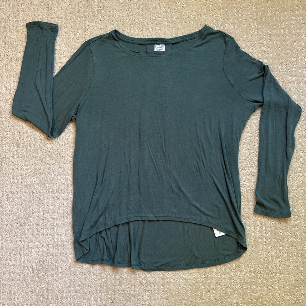 Athleta Teal Long Sleeve Blouse